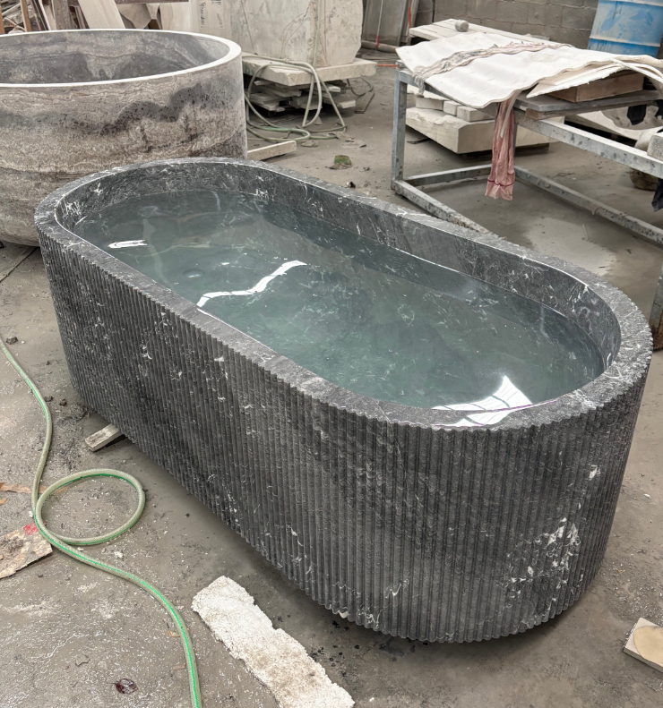 Chinese Grey Marble Bathtub
