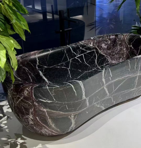 Rosso Levanto Marble Bathtub